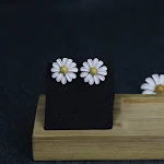 Oorbellen, ringen, armbanden en kettingen met kleine madeliefjes. Fleur je outfit op met deze charmante bloemensieraden. Ideaal voor dagelijks gebruik. — foto 1