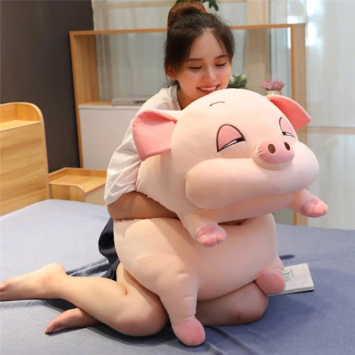 Title 1, Cute Plush Sleepy Pig Pillow Blanket, Soft and ...