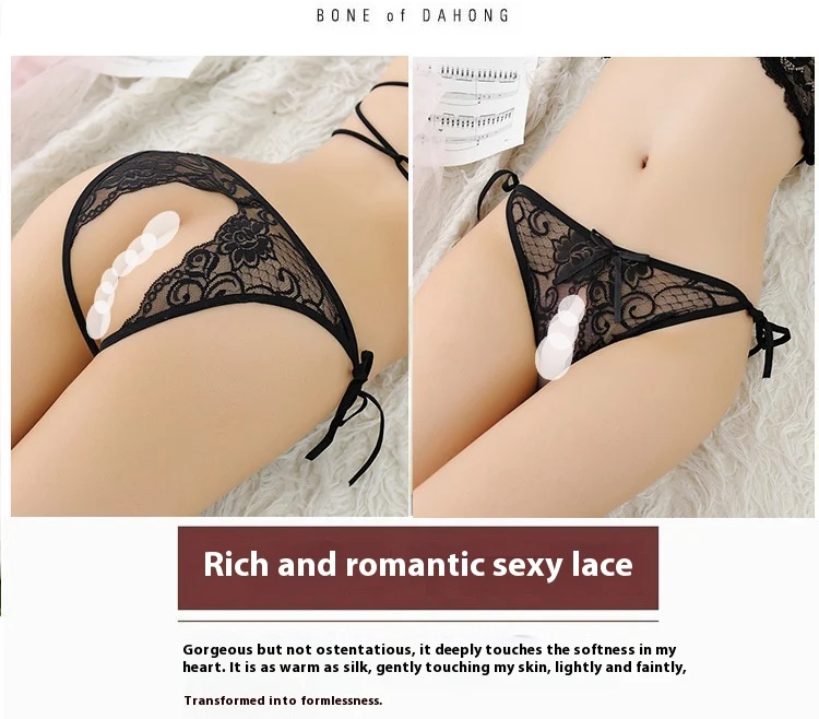 Title 3, Womens Solid Color Breathable Lace Underwear