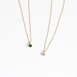 Colar Feminino Mini Diamante Único Zircônia Seis Garras Clássico Simples e Elegante, Ideal para Presentear. — foto 4