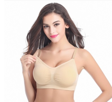 Maternity Nursing Bra without rims buckle Smooth One piece Cotton Large size Nursing Bra Underwear for pregnant women — photo 6