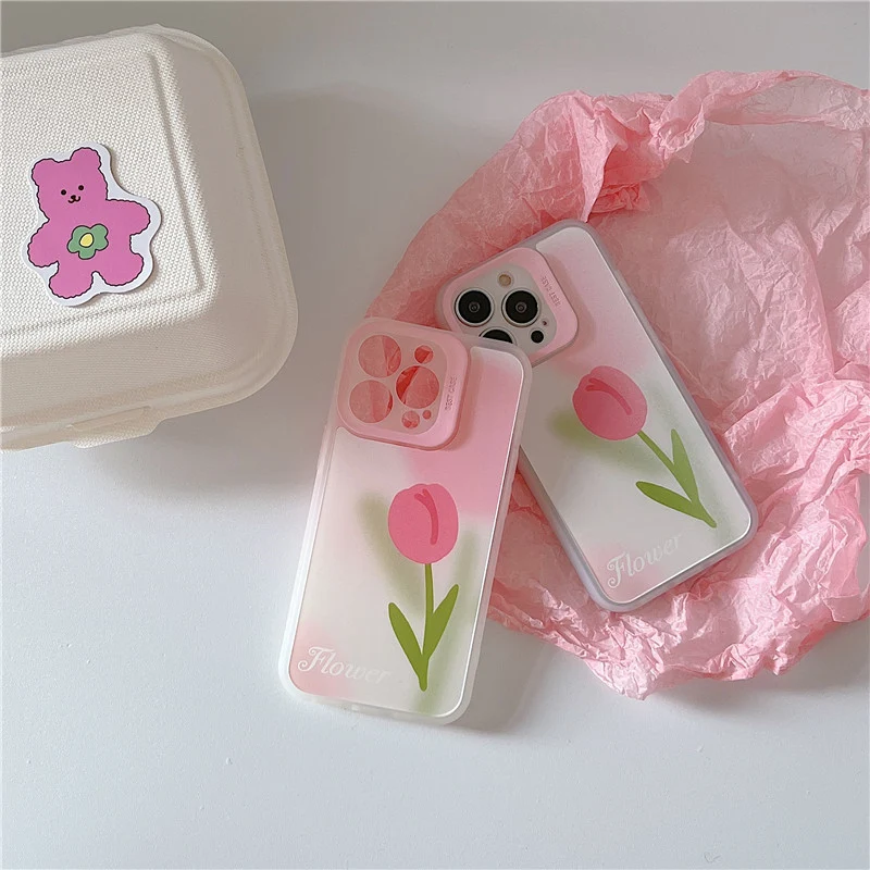 Title 4, Tulip Transparent TPU Mobile Phone Case Cover P...
