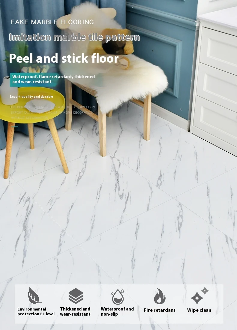 Title 4, Waterproof Self-adhesive Floor Stickers PVC Vin...
