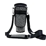 Conjunto de garrafa de água brilhante de 40 oz com bolsa, alça ajustável e efeito perolado. Mantenha-se hidratado com elegância. — foto 23