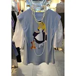 Cartoon Print Round Neck Lantern Sleeve Sweet Fake Two-piece Short-sleeved T-shirt Top — photo 6