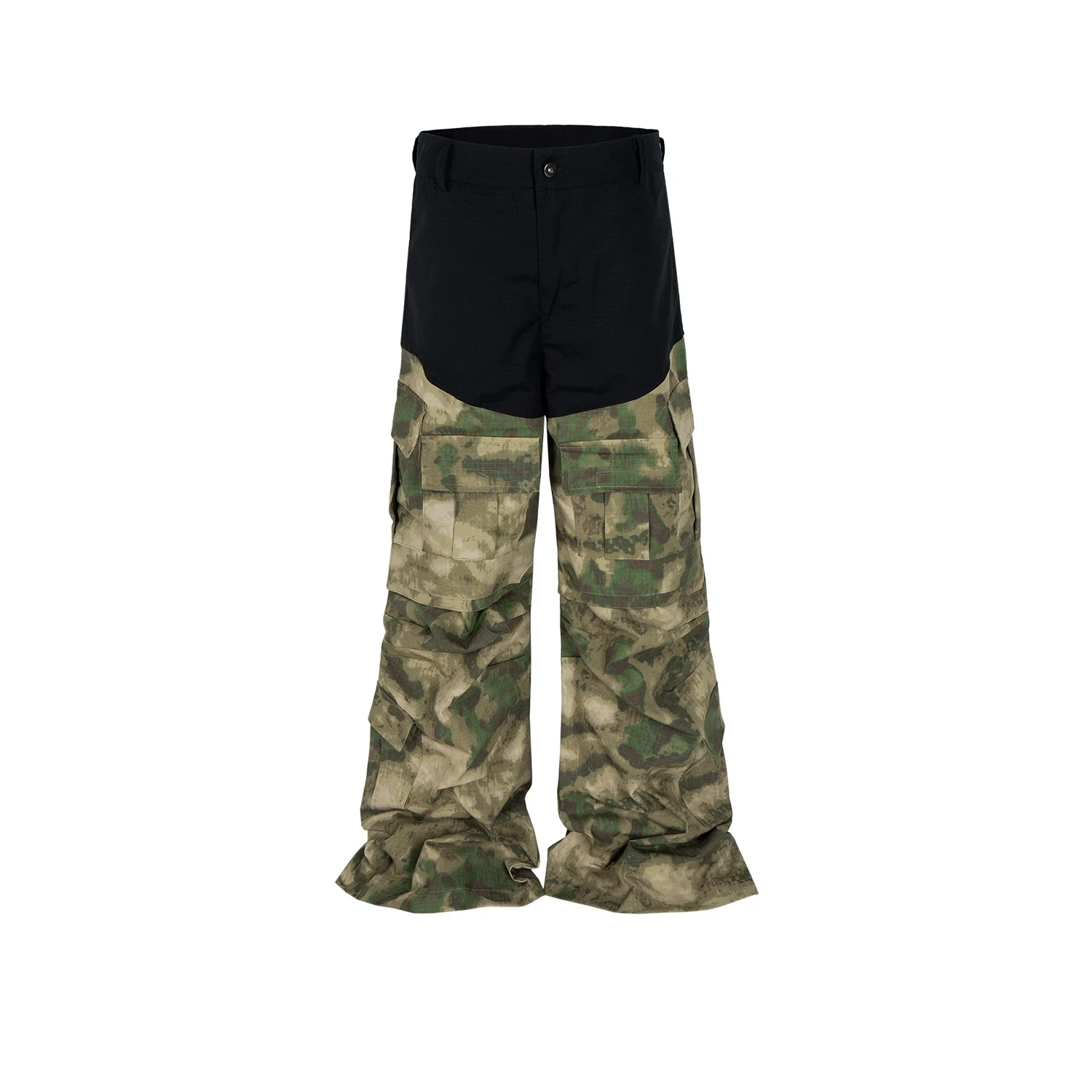 Herren Cargo Hose Mehrere Größen Camouflage Stitching Multi-Taschen Freizeithose Alltagstauglich und Praktisch — foto 4