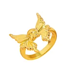Anel de caveira borboleta punk vintage para um visual ousado e autêntico. Expresse sua personalidade com este acessório marcante. — foto 2