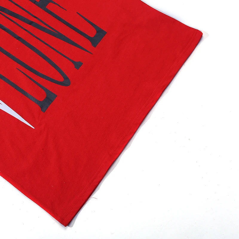 Title 5, Rood katoenen T-shirt met korte mouwen, ademend...