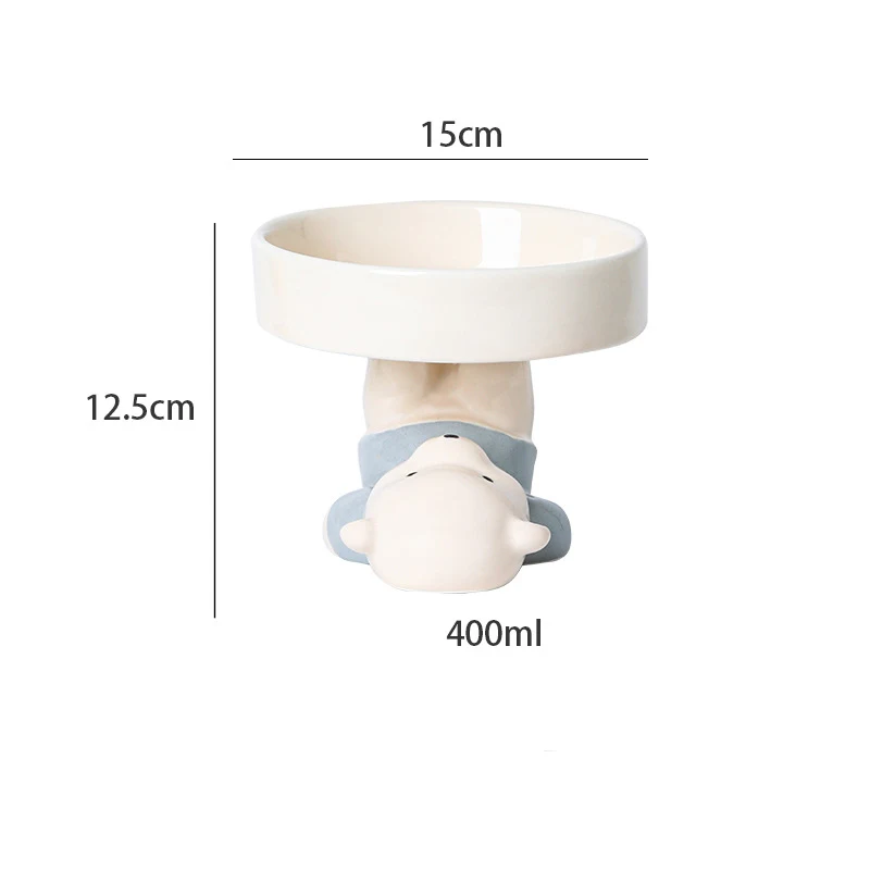 Elevated Cat Bowls Animal Theme Cute Ceramic Cat Food Bowl Pet Slow Feeder Water Bowl, Perfect for Indoor Cats to Improv — photo 5