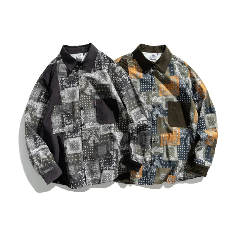 Camisa japonesa masculina de manga longa, casual e moderna. Ideal para um visual estiloso e confortável. Compre já a sua! — foto 2