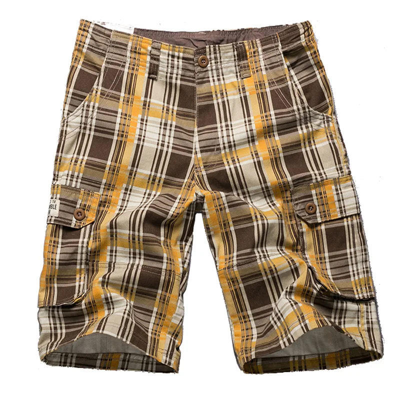 Men's Casual Plaid Beach Shorts. Lightweight and comfortable for summer. Perfect for the beach, pool, and everyday wear. — photo 12