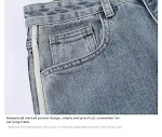 Men's Retro Three-Bar Straight Casual All-Matching Wide Leg High Street Jeans, Comfortable and Stylish, Perfect for Ever — photo 16