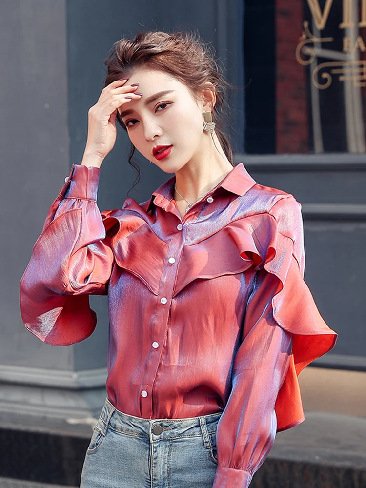 Title 3, Polarized Shirt Female Design Sense Niche Ruffl...