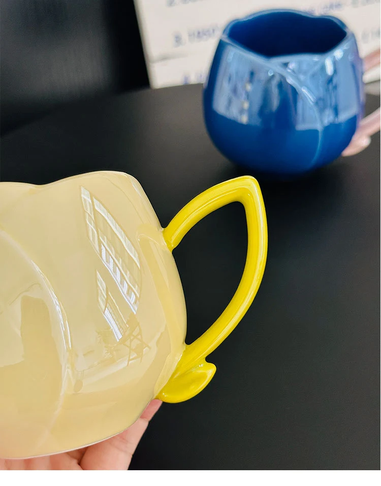 Female Gaomei Tulip Ceramic Mug Without Spoon Girly Heart Water Cup Perfect for enjoying your favorite drinks in style — photo 19