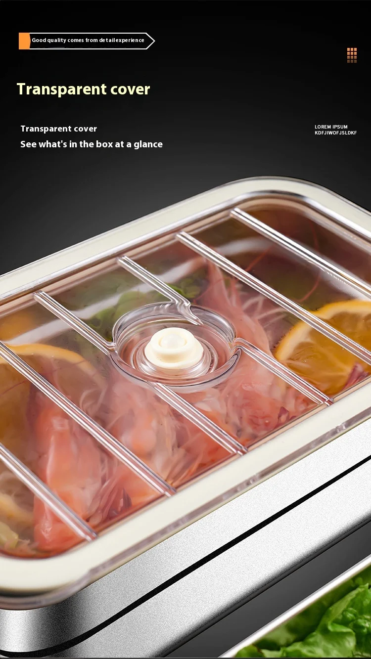 Title 6, Stainless Steel Square Storage Box for Refriger...