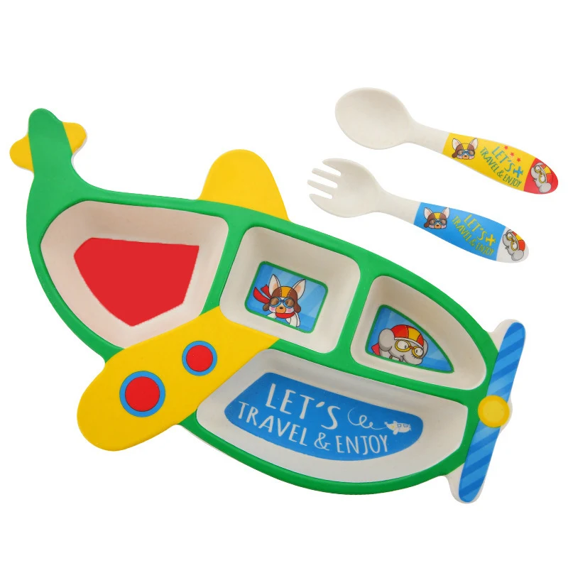Title 3, Conjunto de louça infantil de fibra de bambu co...