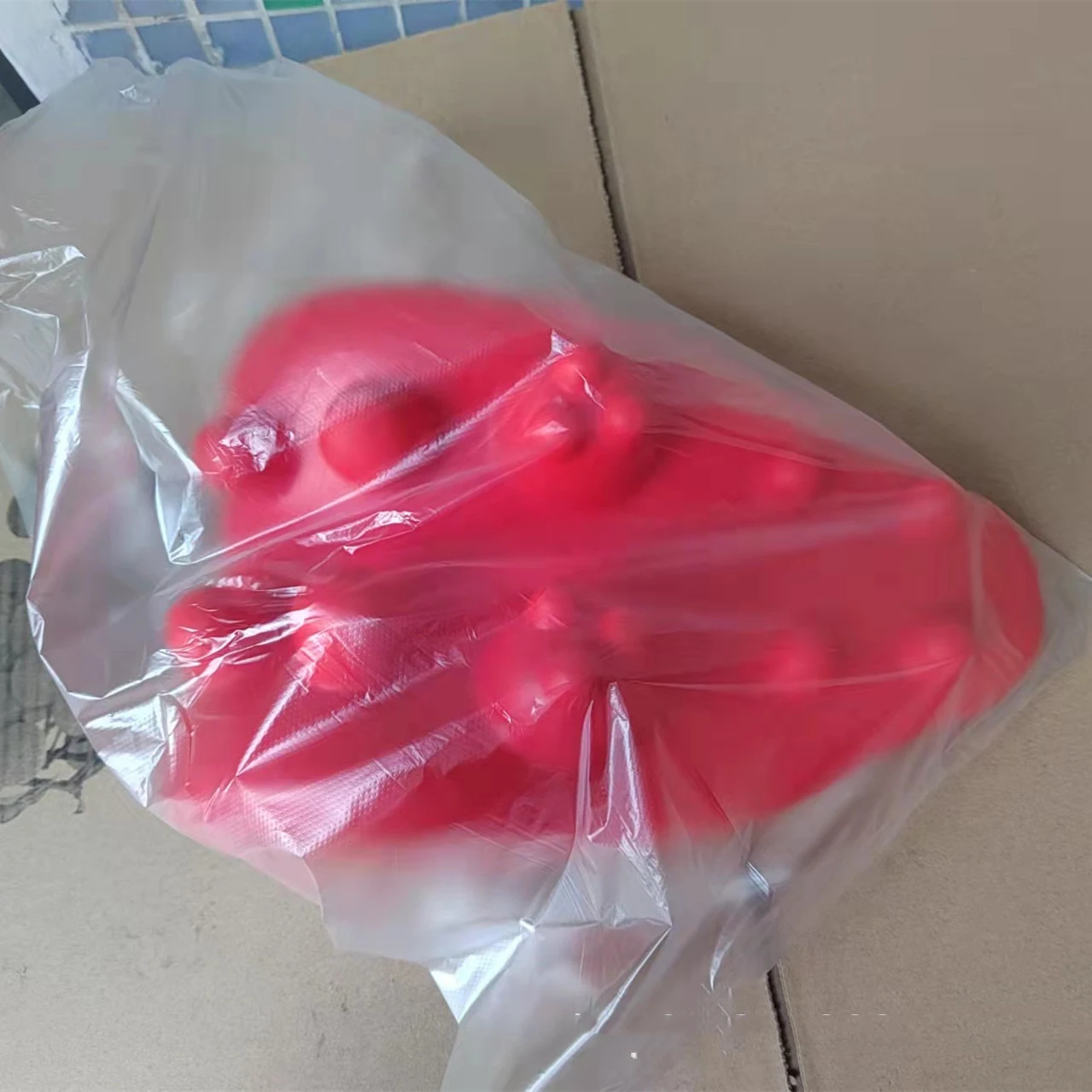 Title 4, Red Waterproof PU Band Cervical Massage Pillow