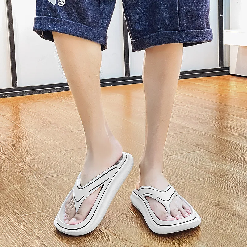 Herren dicke Sohle Anti-Rutsch Flip-Flops Outdoor Freizeit Paar Badeschuhe – Komfort und sicherer Halt. — foto 7