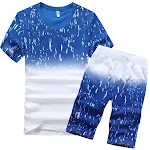 Summer new short-sleeved t-shirt youth half-sleeved shirt men's sports suit, perfect for workouts and casual wear, comfo — photo 1