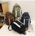 Mochila com cordão minimalista e versátil estilo universitário. Perfeita para o campus, prática e leve, ideal para estudantes e uso diário. — foto 7