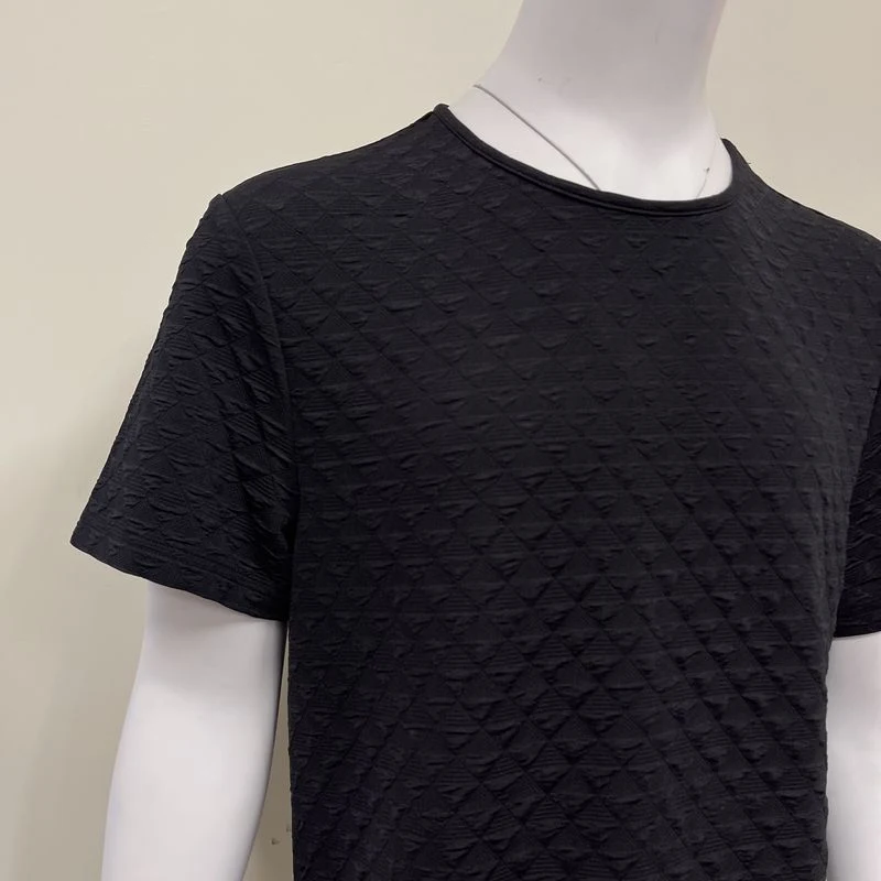 Nieuw effen Slim Fit T-shirt met korte mouwen, grote maat, vrijetijdskleding. Comfortabel en stijlvol voor dagelijks gebruik. — foto 1