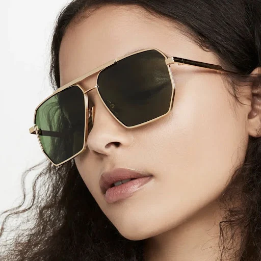 Title 11, Metal Double Beam Polygonal Sunglasses