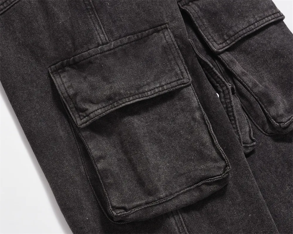 Mechanical Style Pocket Design Straight Jeans for Men Comfortable Fit Stylish Look Durable Construction Perfect for Casu — photo 7