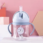 Children's Straw Cup with Gravity Ball and Handle, Anti-Choke, Kindergarten Portable, Handle Water Cup, Baby Learning Dr — photo 1