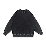 Sweater met ronde hals, versleten uitziend verwassen T-shirt met lange mouwen voor dames — foto 3