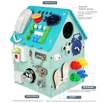 Montessori Early Childhood Education Baby Busy House Box DIY Educational Toys for developing fine motor skills, sensory — photo 8