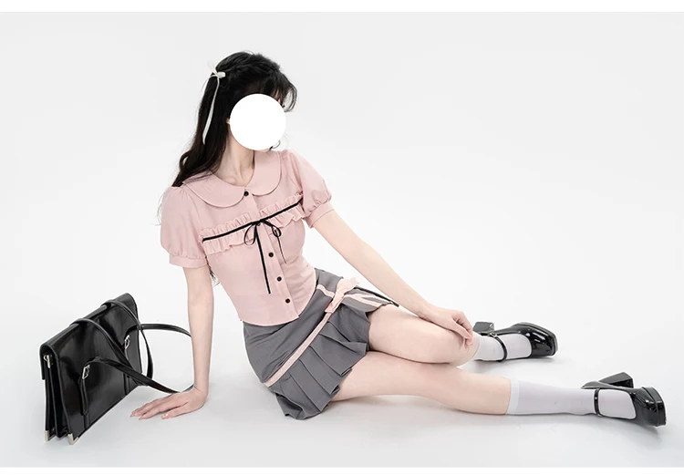 Saia Plissada Curta com Camisa na Cintura Design Versátil e Elegante Perfeita para Combinar Confortável e Ideal para Diversas Ocasiões Feminino — foto 3