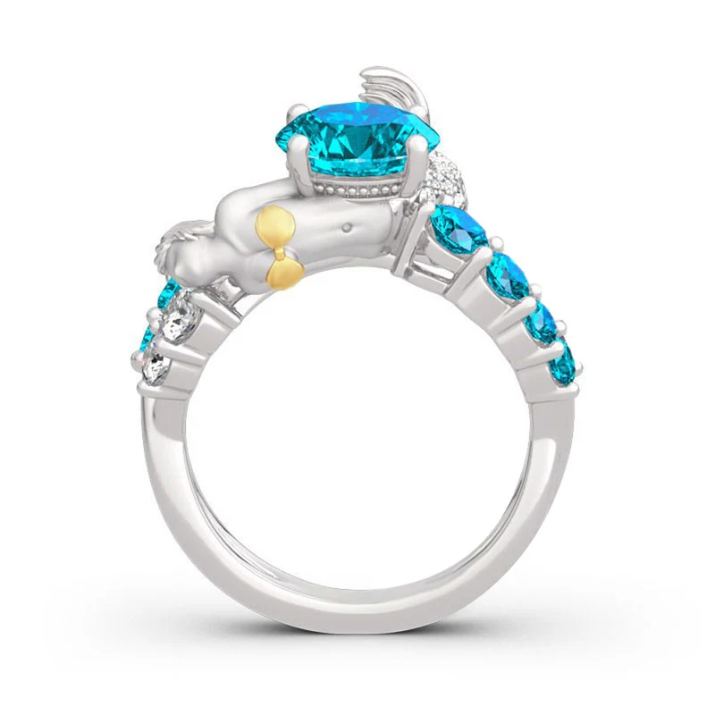 Anel Aberto de Sereia Bicolor, moda e elegância em uma joia ajustável. Perfeito para presentear e realçar seu estilo feminino. — foto 2