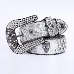 Fashionable And Popular Skull Rhinestone Belt. Add a unique edge to your outfits. Perfect for bold looks. Make a stateme — photo 6