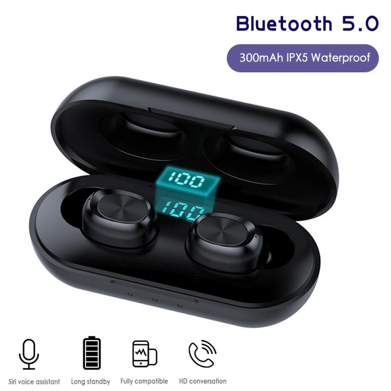 Title 8, B5 Bluetooth Headset Binaural Digital Display S...