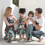 Female Baofei Sleeve Printed Romper Mother And Daughter Sling Long Dress — photo 6