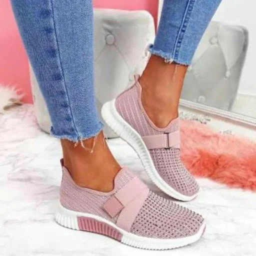 Title 7, Soft-soled Rhinestone Casual Sports Shoes in La...