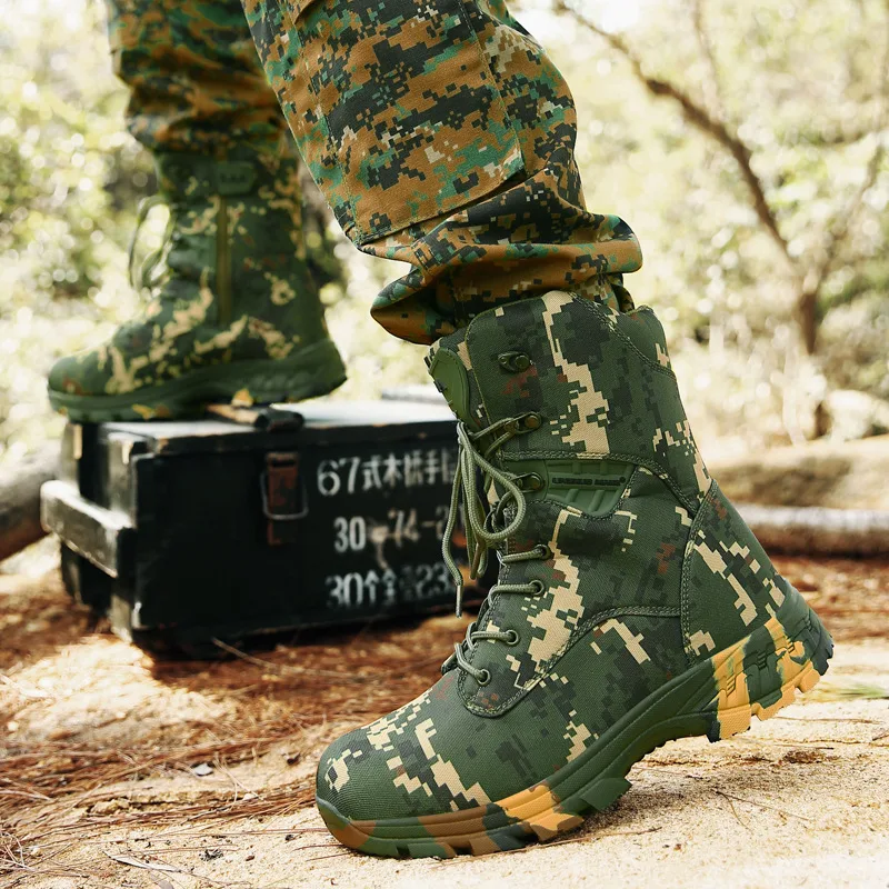 Title 2, Botas Militares Táticas Masculinas Camufladas C...