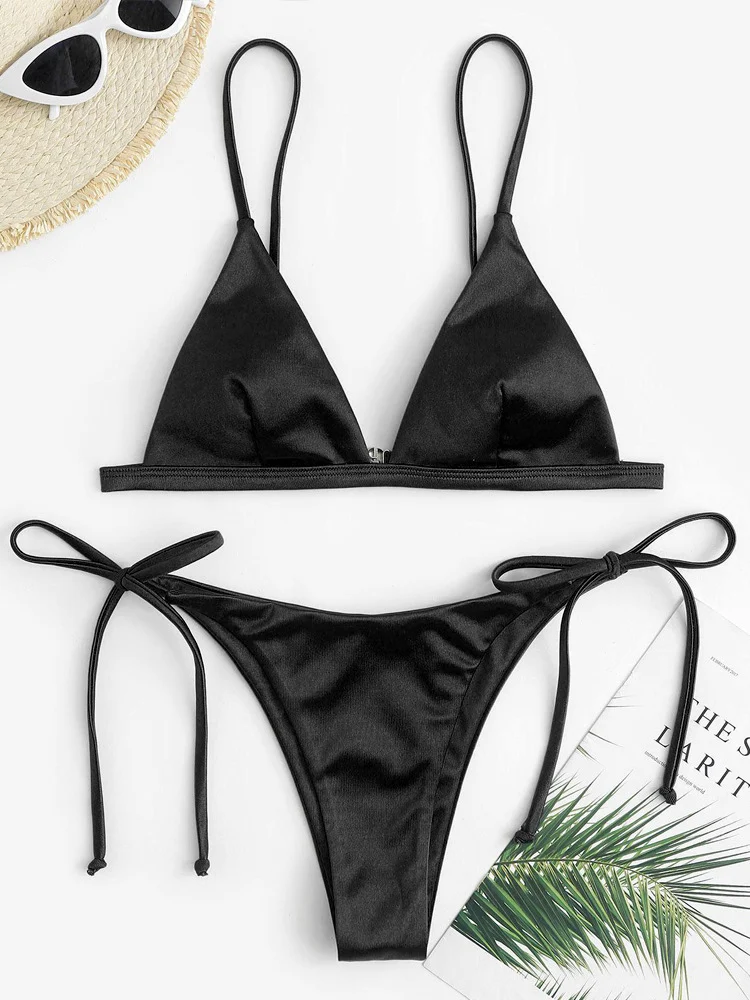 Title 7, Driehoek bikini met halternek effen en eenvoudi...