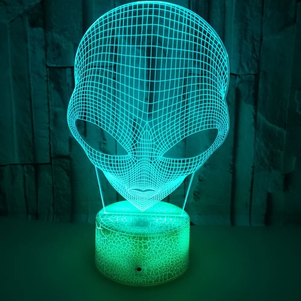 Mars Shaped 7 Color 3D Touch Small Night Lamp. Enjoy a soothing glow, create ambiance, and decorate with this unique and — photo 3