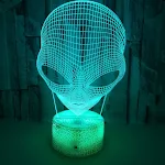 Mars Shaped 7 Color 3D Touch Small Night Lamp. Enjoy a soothing glow, create ambiance, and decorate with this unique and — photo 3