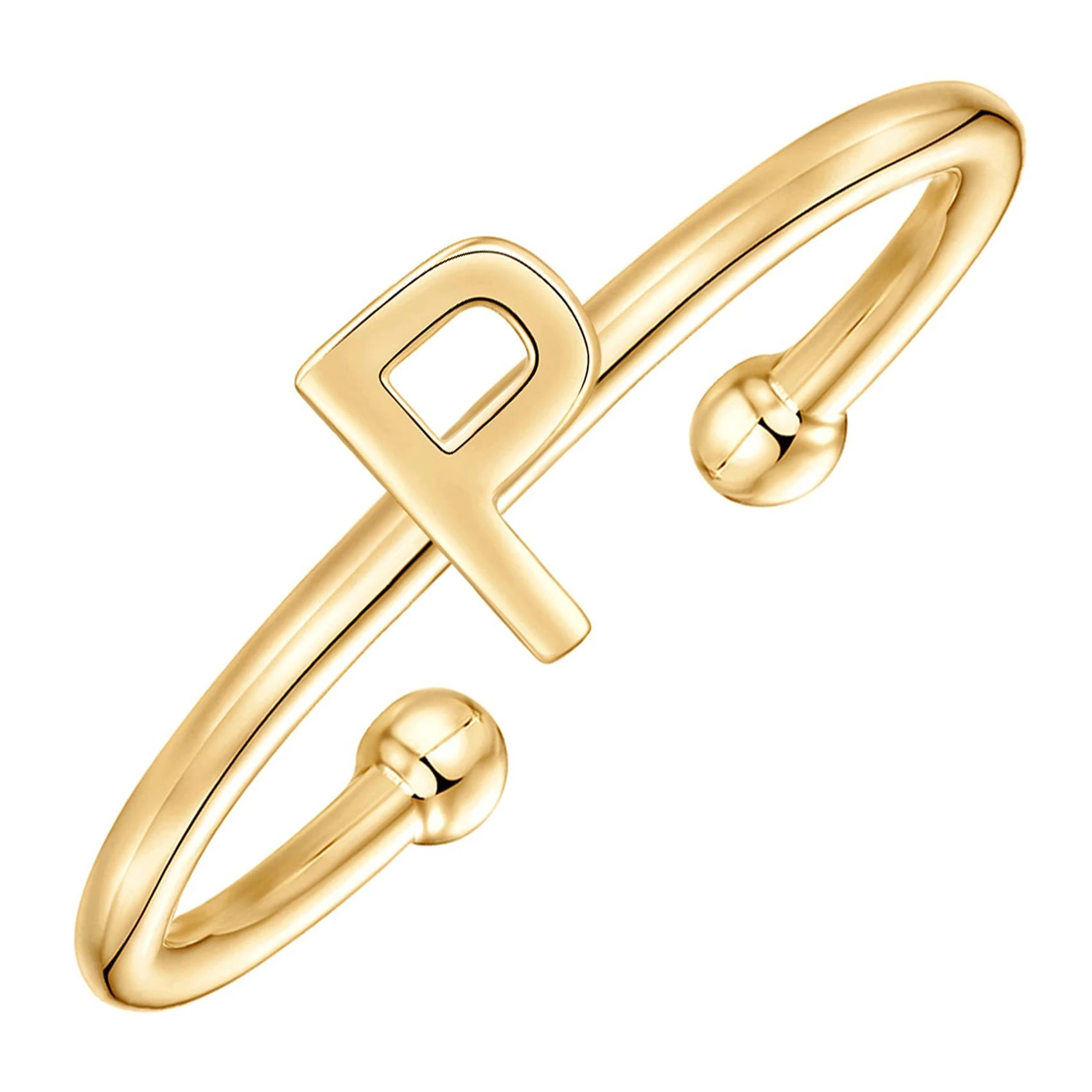 Title 4, Anillo con letras recortadas de estilo de moda,...