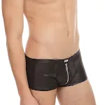 Men's Stage Boxer Panties Sexy Imitation Leather Patent Leather Boxer Panties. Experience comfort and bold style, perfec — photo 2