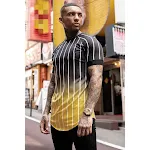Men's short sleeve printed T-shirt. Enjoy ultimate comfort and style this summer with our breathable and fashionable tee — photo 12