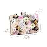 Bolsa clutch feminina floral europeia e americana para banquetes, elegante para festas à noite, acessório perfeito para eventos especiais. — foto 4