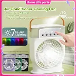 Draagbare USB-airconditioner met 5 sprays, 600ML tank, 7 kleuren licht en luchtbevochtiger. Vernevelende luchtkoeler. — foto 4