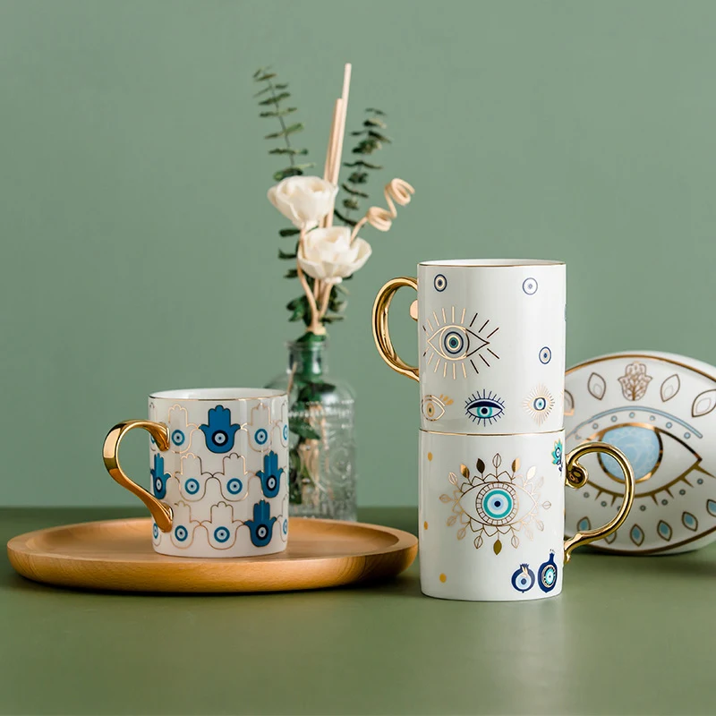 Nordic Light Luxury Ceramic Couple Mug Water Cup. Enjoy drinks together in style. Elegant design, perfect for water or y — photo 11