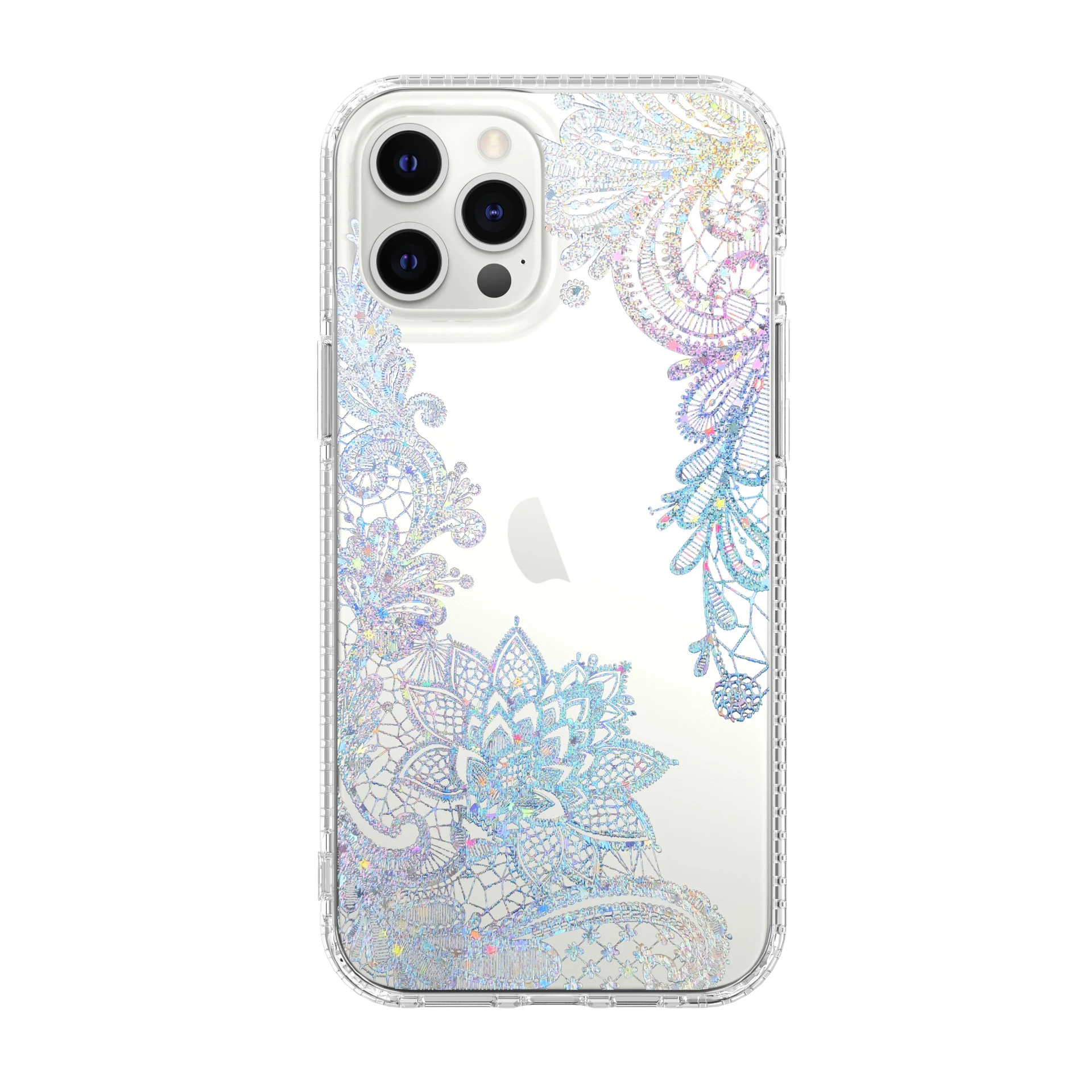 Title 4, Mosaic Marble Pattern Flower Transparent Phone ...