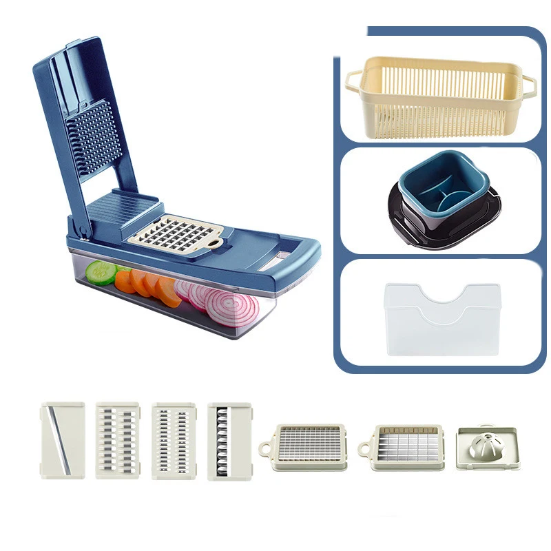 Title 2, Multifunctional Vegetable Slicer Cutter Onion C...