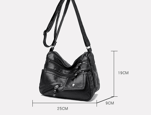 Bolsa feminina média retrô de PU, perfeita para um visual estiloso e prático. Ideal para o dia a dia, com espaço suficiente. — foto 5