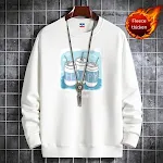 Suéter coreano de gola redonda folgado com veludo, ideal para aquecer com estilo e conforto, perfeito para um visual casual e elegante. — foto 10